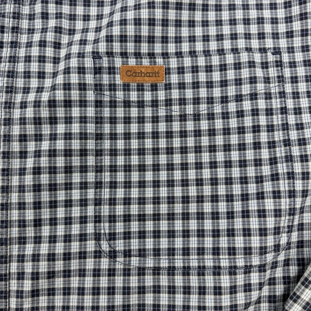 VTG Mens Carhartt Long Sleeve Button Up Shirt Blue Plaid Size XL Workwear - Picture 3 of 6